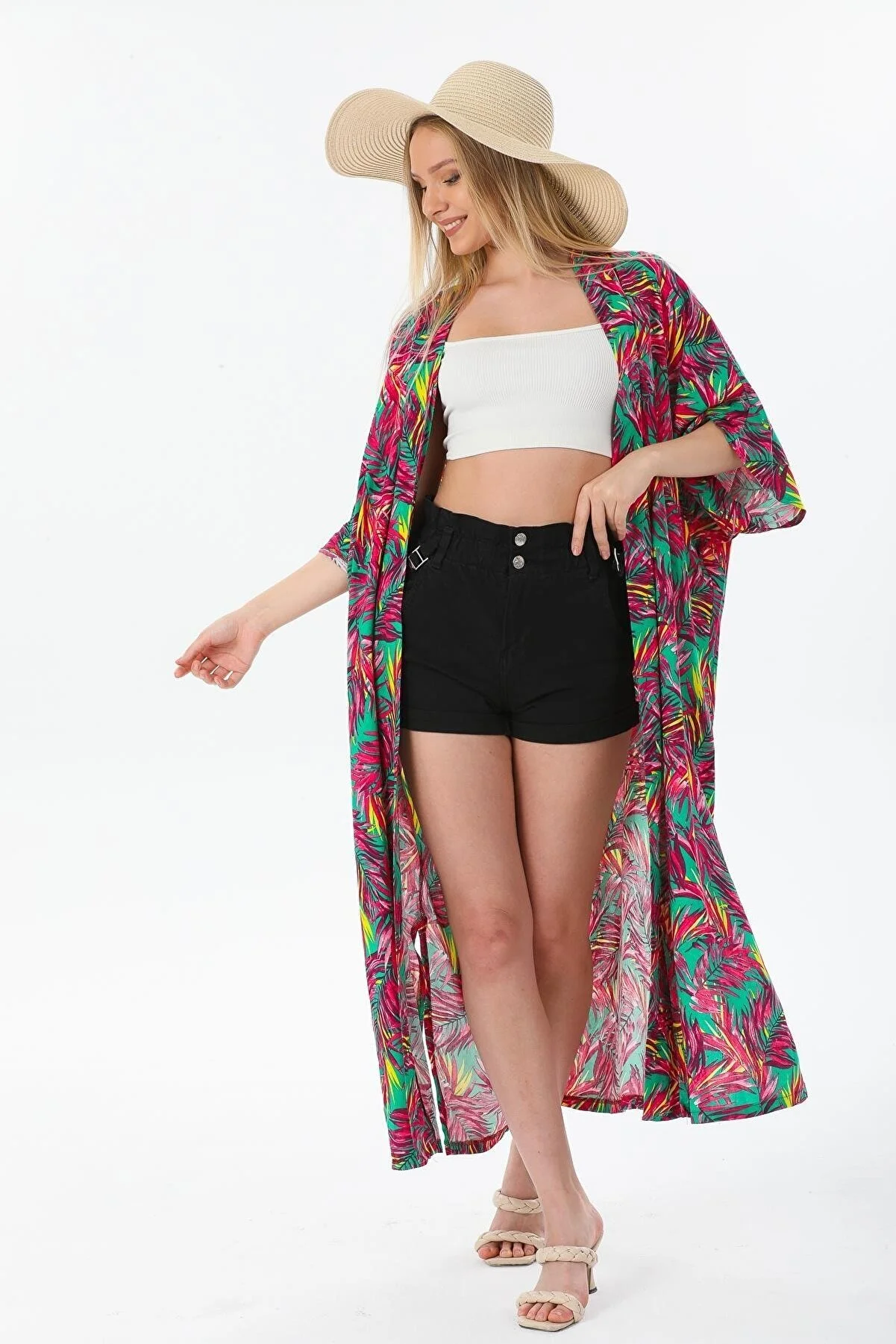 Kadın Hasır Plaj Şapkası